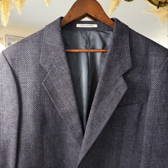 Yves Saint Laurent (YSL) Men’s Slate Blue Navy Suit Jacket Blazer Made in France - Picture 2 of 16